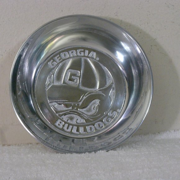 Georgia Bulldogs Nut Bowl - Aluminum - Arthur Court Designs - Picture 1 of 4